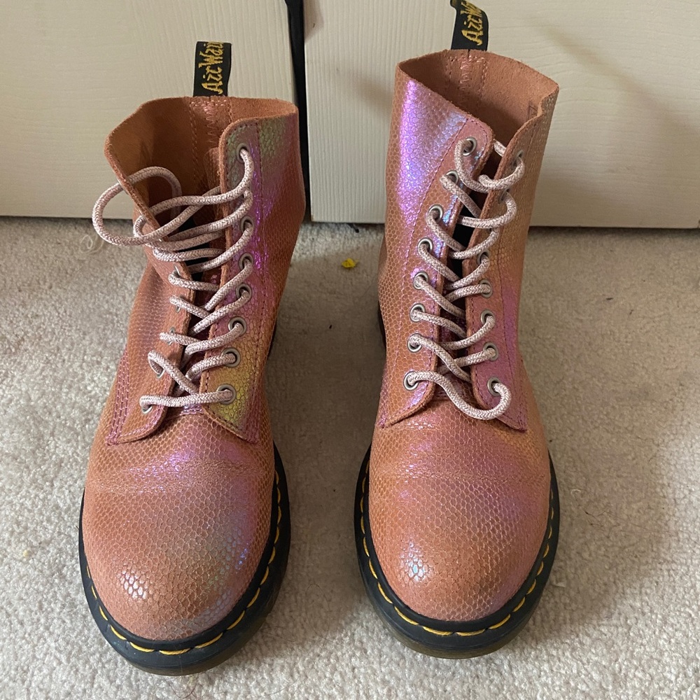 COPY - Holographic pink doc martens